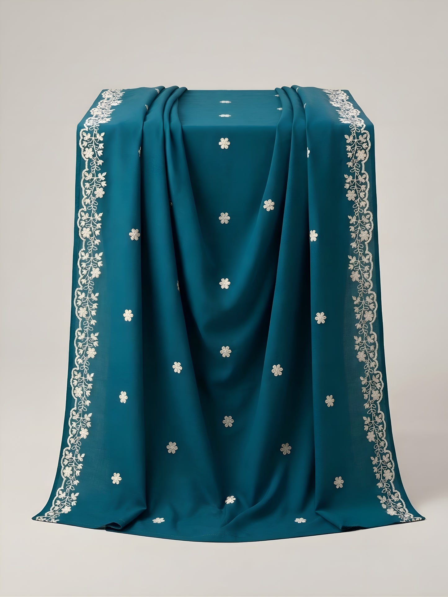 Mystic Teal | 3 Piece - Embroidered Premium Lawn Suit